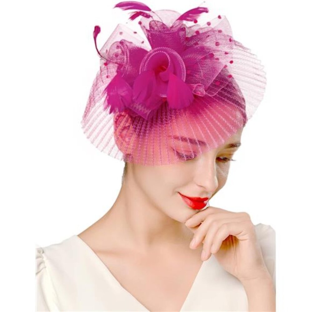 Fascinators for Women Tea Party Hat Headband Derby Wedding Church
